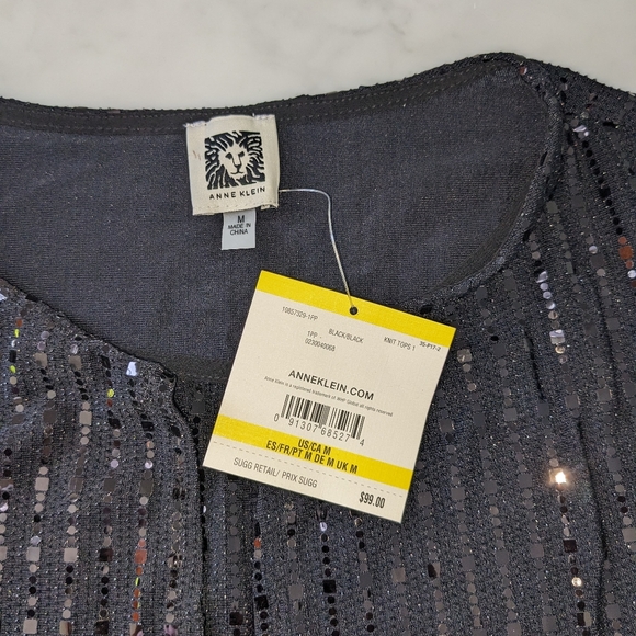 Ann Klein Sparkling Top / Elegant Ann Klein Top - Picture 6 of 10